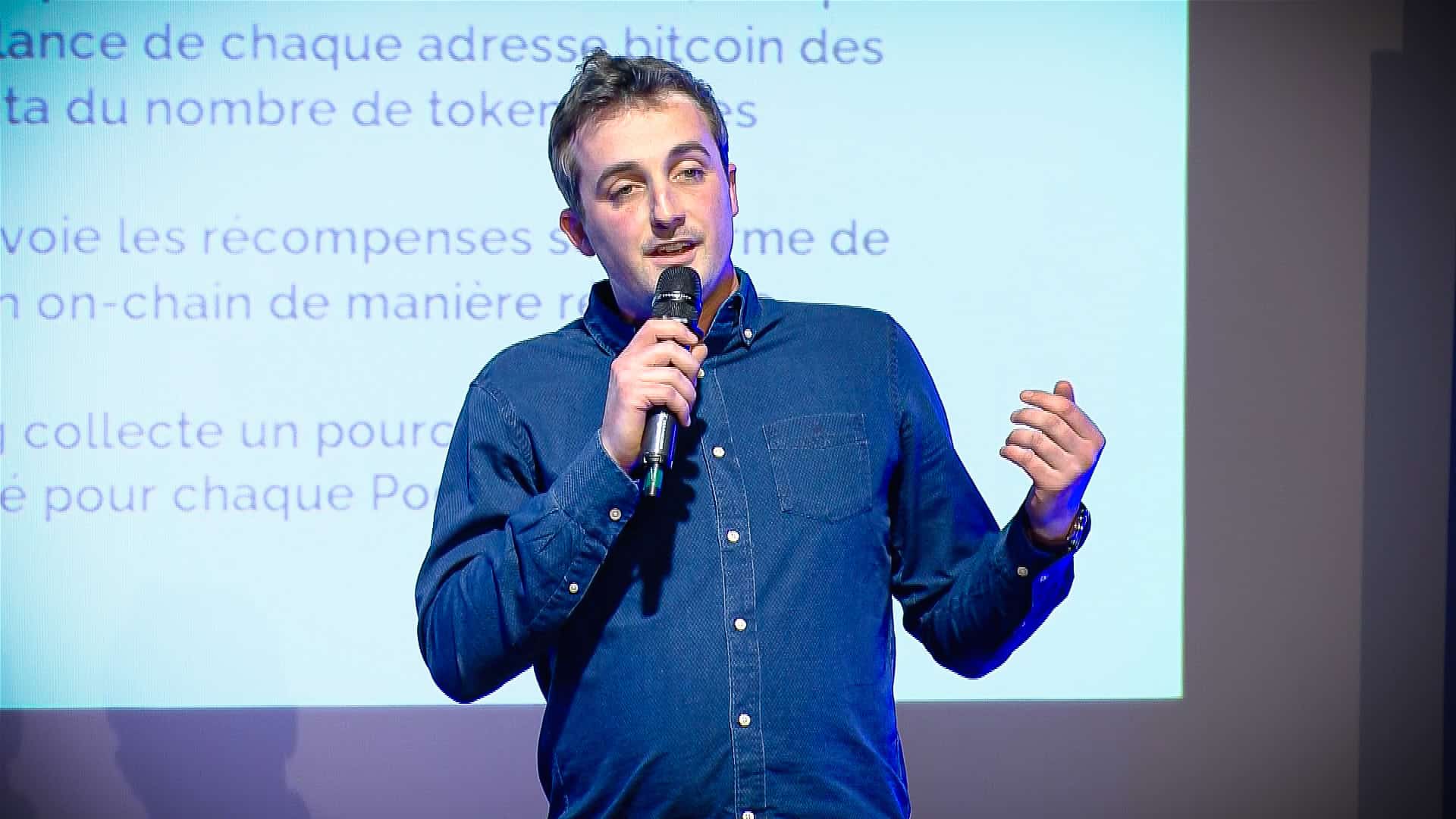 Thibaut Spanier, CTO of Startmining, at #START23 in Paris for the launch of the START token.