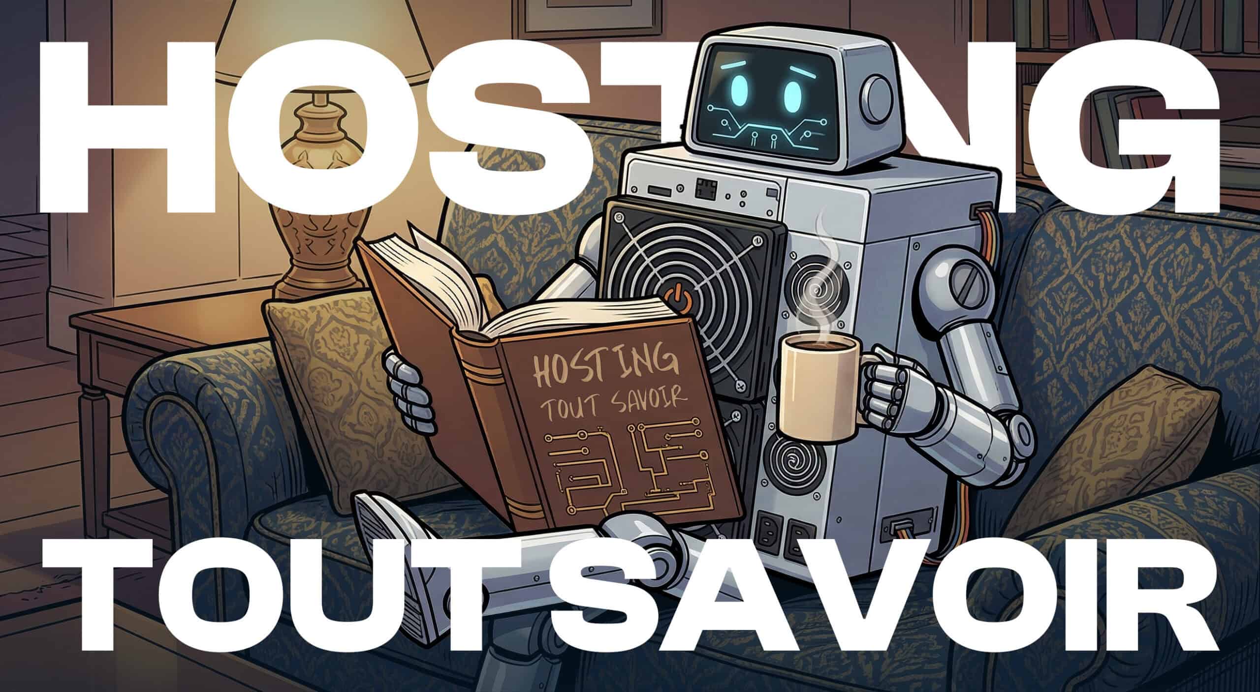 illustration robot lisant guide hosting mining tout savoir sur hÃƒÂ©bergement asic bitcoin